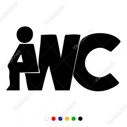 Wc Yazısı (Komik) Kapı Duvar Sticker Yapıştırma
