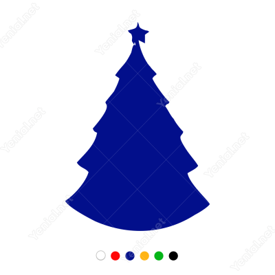 Yılbaşı Ağacı Sticker Çıkartma Süsleme 2019