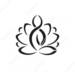 Yoga Sembolü Lotus Stiker Etiket