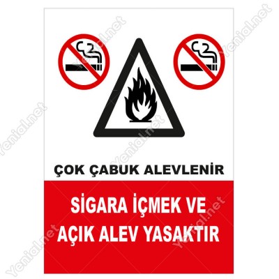 Çok Çabuk Alevlenir Levhası