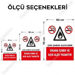 Çok Çabuk Alevlenir Levhası