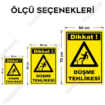 Dikkat Düşme Tehlikesi Levhası