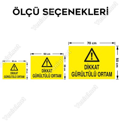 Dikkat Gürültülü Ortam Levhası