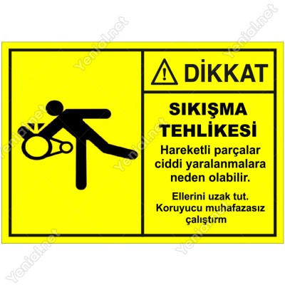 Sıkışma Tehlikesi Levhası