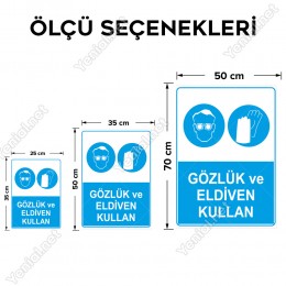 Gözlük Ve Eldiven Kullan Levhası