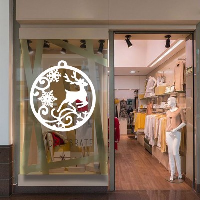 Yılbaşı Süslemeleri Daire İçinde Geyik Süslemesi