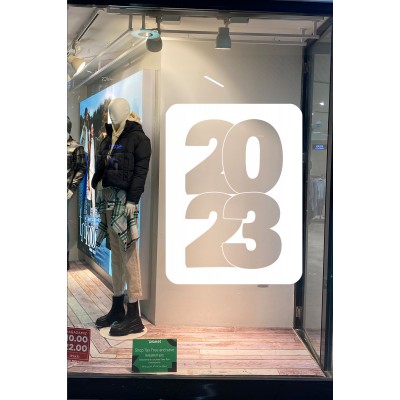 Yılbaşı Süslemeleri 2023 Yazısı Sticker Çıkartma