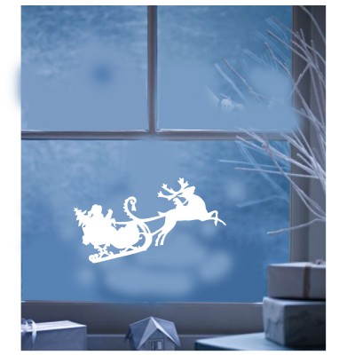 Yılbaşı Cam Süslemeleri Noel Baba Ve Geyik Sticker Yapıştırma Yılbaşı Cam Süslemeleri Noel Baba Ve Geyik Sticker Yapıştırma