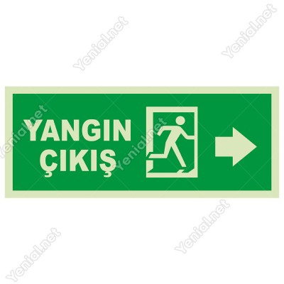 Yangın Çıkışı Sağ Ok Lümen Folyo Levhası