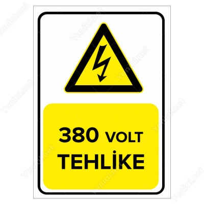 380 Volt Tehlike Levhası