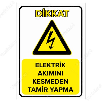 Elektrik Akımını Kesmeden Tamir Yapma Levhası