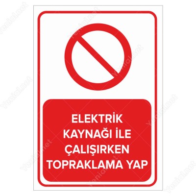 Elektrik Kaynağı İle Çalışırken Topraklama Yap Levhası