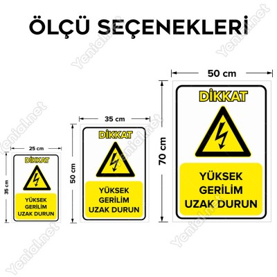 Yüksek Gerilim Uzak Durun Levhası