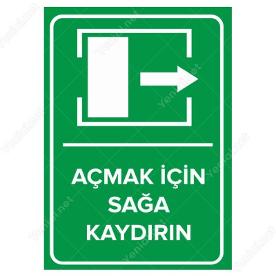 Açmak İçin Sağa Kaydırın Levhası