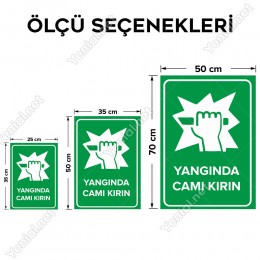 Yangında Camı Kırın Levhası
