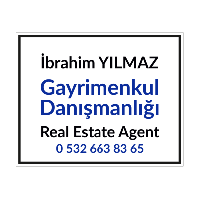 Gayrimenkul  Danışmanlığı Şeffaf 3mm Pleksi den Yapılmış ( 50x40cm) Tabela 