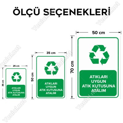 Atıkları Uygun Atık Kutusuna Atalım Levhası