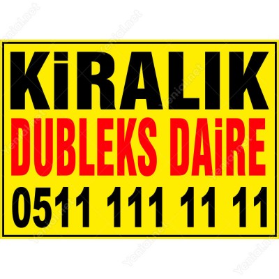 Kiralık Dubleks Daire Branda Afişi