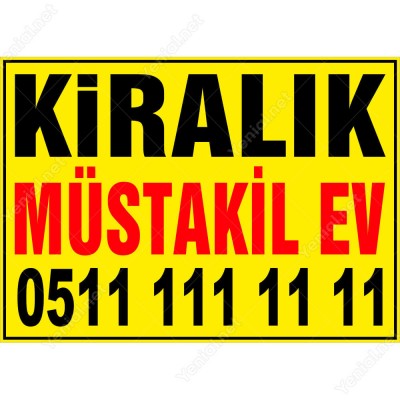 Kiralık Müstakil Ev Branda Afişi