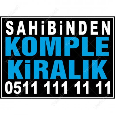 Sahibinden Komple Kiralık (Siyah Mavi Renk)
