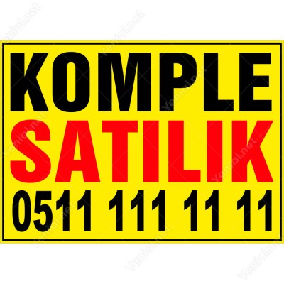 Komple Satılık Branda Afişi