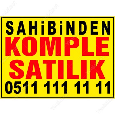 Sahibinden Komple Satılık Branda Afişi