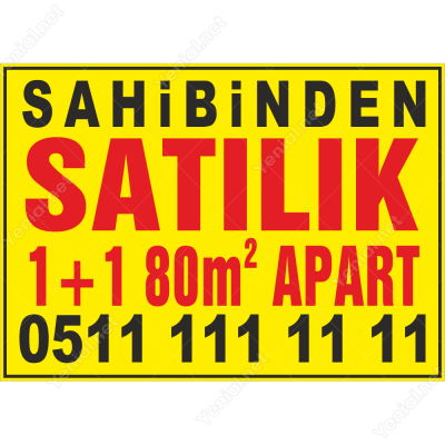 Sahibinden Satılık 1+1 80m2 Apart Afişi