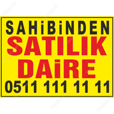 Sahibinden Satılık Daire Afişi