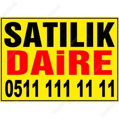 Satılık Daire Branda Afişi