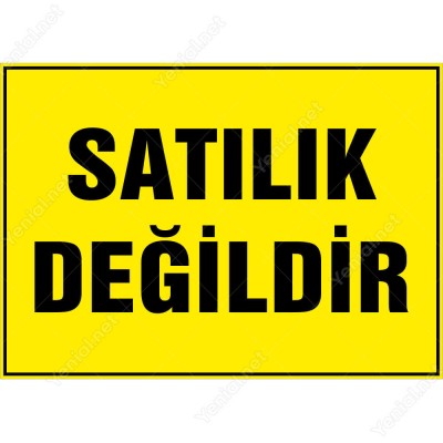 Satılık Değildir Branda Afişi