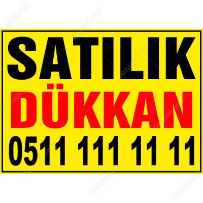 Satılık Dükkan Branda Afişi