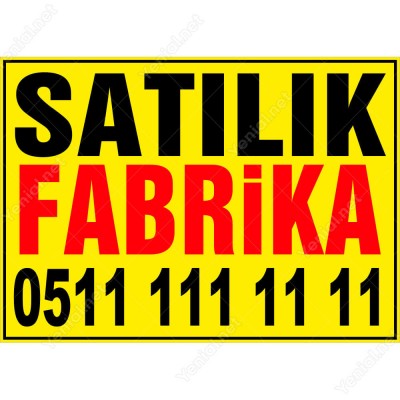 Satılık Fabrika Branda Afişi