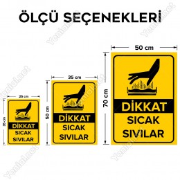 Dikkat Sıcak Sıvılar Levhası