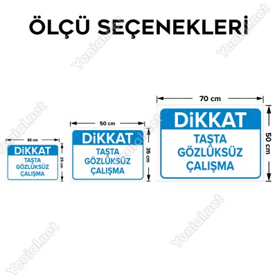 Dikkat Taşta Gözlüksüz Çalışma Levhası