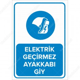 Elektrik Geçirmez Ayakkabı Giy Levhası