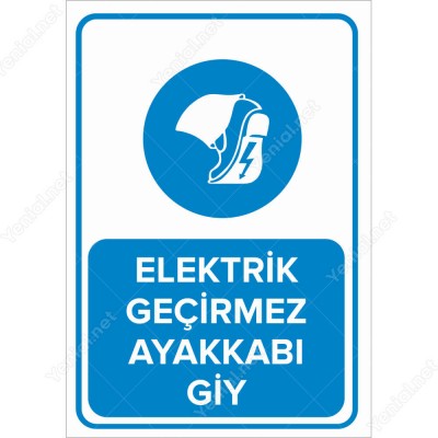 Elektrik Geçirmez Ayakkabı Giy Levhası