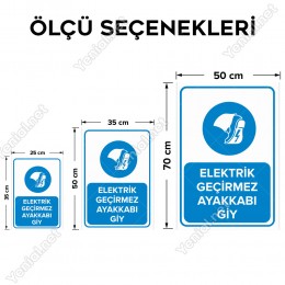 Elektrik Geçirmez Ayakkabı Giy Levhası