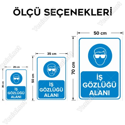 İş Gözlüğü Alanı Levhası