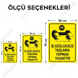 İş Gözlüksüz Taşlama Yapmak Yasaktır Levhası