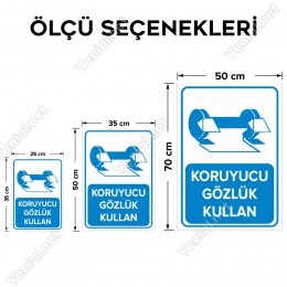 Koruyucu Gözlük Kullan Levhası