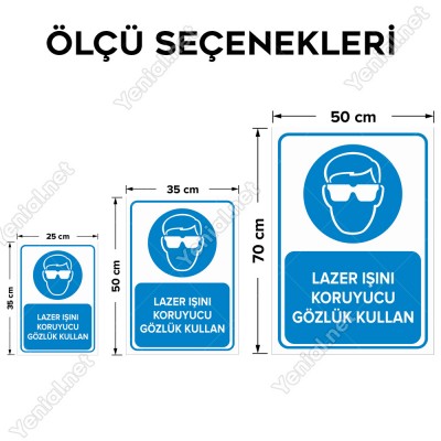 Lazer Işını Koruyucu Gözlük Kullan Levhası