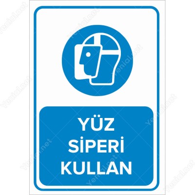 Yüz Siperi Kullan Levhası