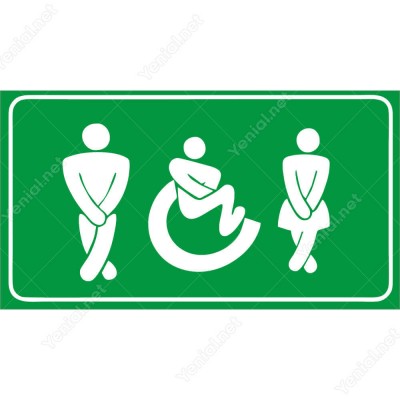 Bay Bayan Ve Engelli Wc Şekilli Yönlendirme Levhasi