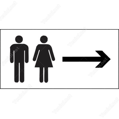 Bay Bayan Wc Sağayönlendirme Levhasi 