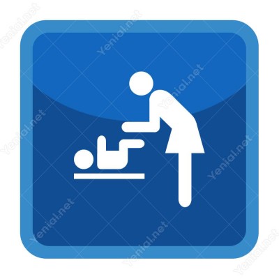 Emzirme Odası Şekilli Mavi Yönlendirme Levhası