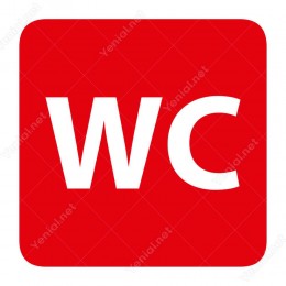 Wc Kırmızı Yönlendirme Levhası