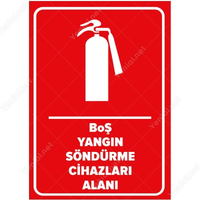 Boş Yangın Söndürme Cihazları Alanı Levhası
