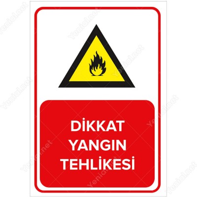 Dikkat Yangın Levhası