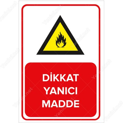 Dikkat Yanıcı Madde Levhası