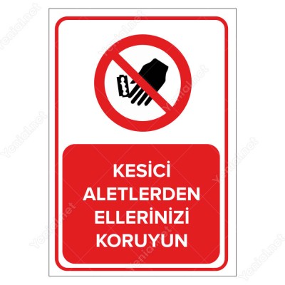 Kesici Aletlerden Ellerinizi Koruyun Levhası